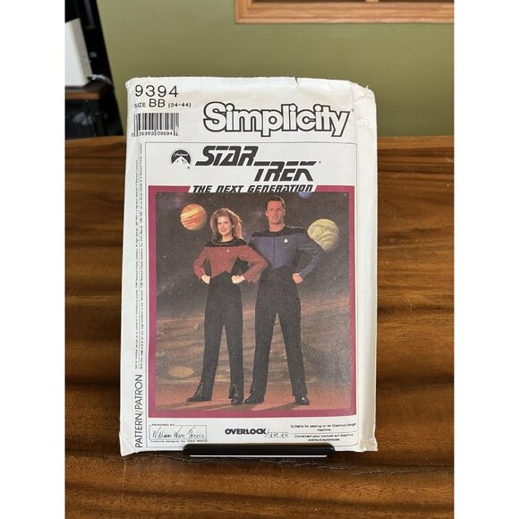 Simplicity Star Trek 1989 Costume Sew Pattern 9394 Size BB (34-44) UNCUT - Picture 1 of 11